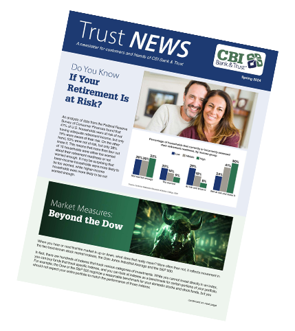 Image of CBI Bank & Trust Spring Trust newsletter